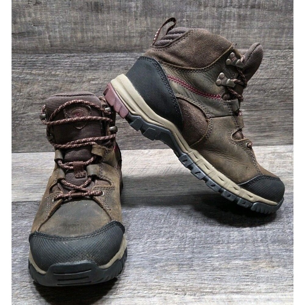 Ariat Skyline Mid H20 Waterproof Lace Up Walking Boots Brown Leather Womens 6.5B